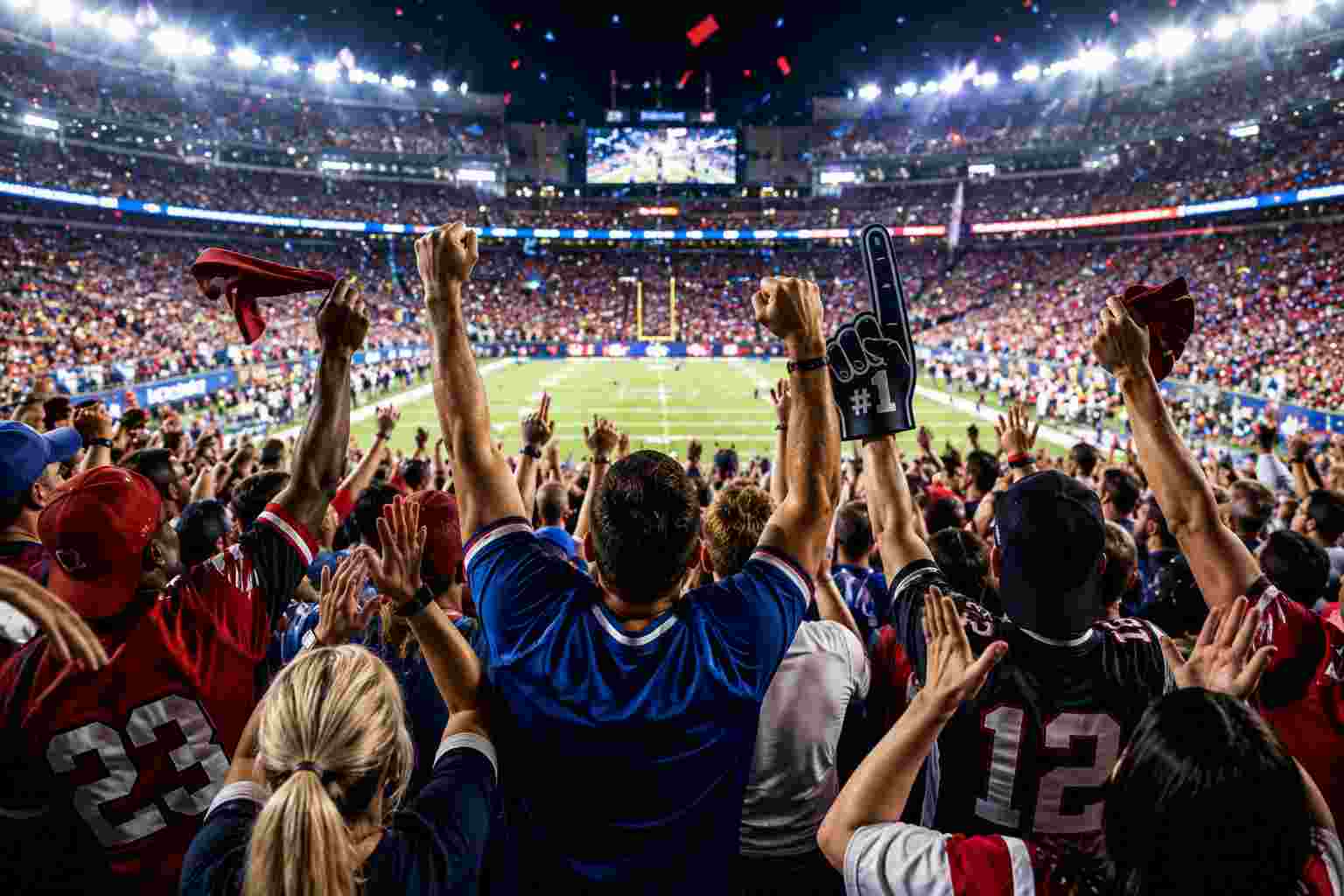 Sports crowd cheering